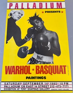 Warhol Basquiat Boxing Poster (Warhol Basquiat boxing invite The Palladium)