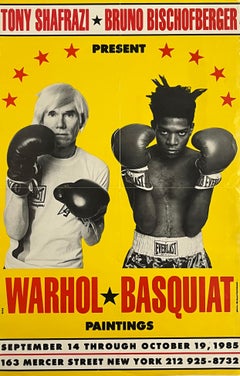 Warhol Basquiat Boxing Posters 1985 (Basquiat Warhol boxing 1985 set of 2)