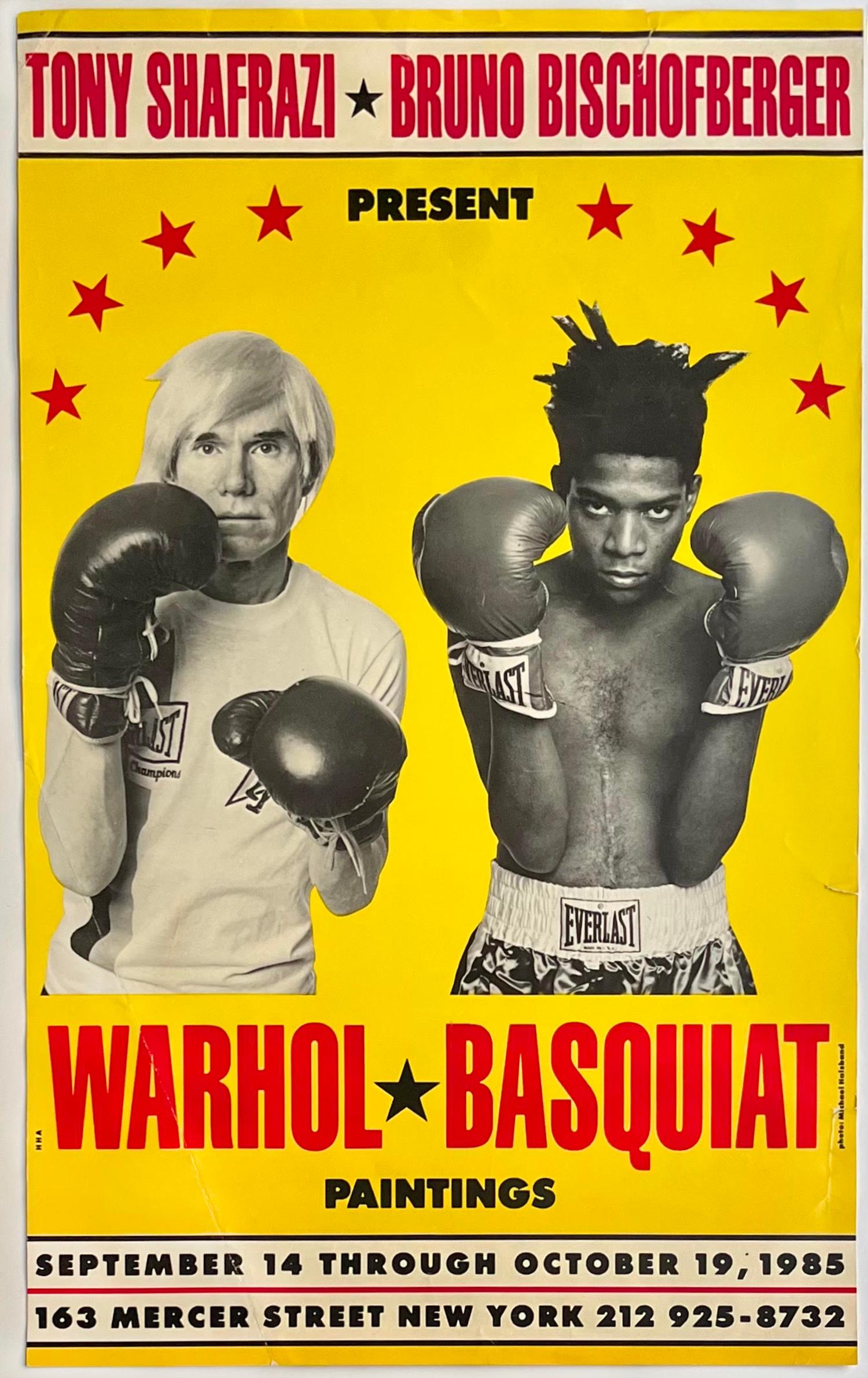 Warhol Basquiat Boxing Posters 1985 set of 2 works (Warhol Basquiat boxing 1985) 2