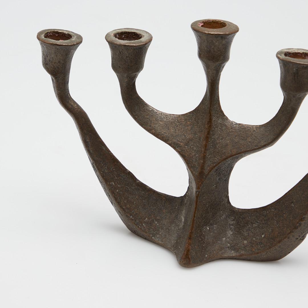 German Michael Harjes Brutalist 5-Lamp Candlestick, 1970's For Sale