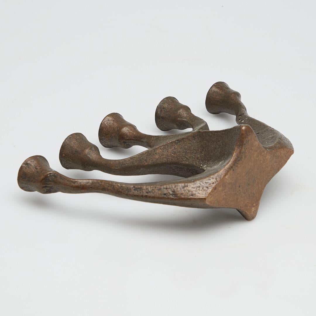 Michael Harjes Brutalist 5-Lamp Candlestick, 1970's In Good Condition For Sale In Antwerp, Antwerp