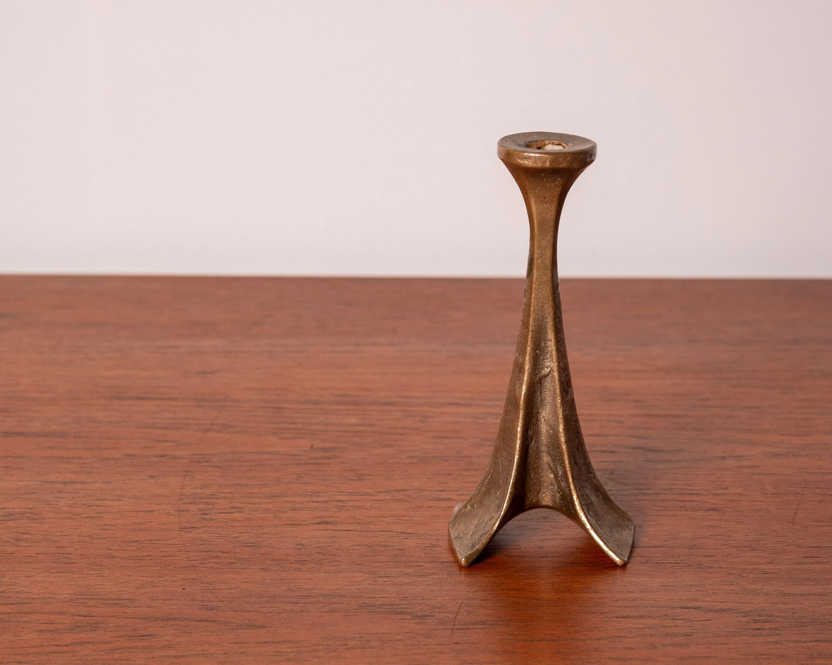 Michael Harjes Brutalistischer Kerzenständer aus Bronze, 1970er Jahre, Deutschland (Gegossen) im Angebot