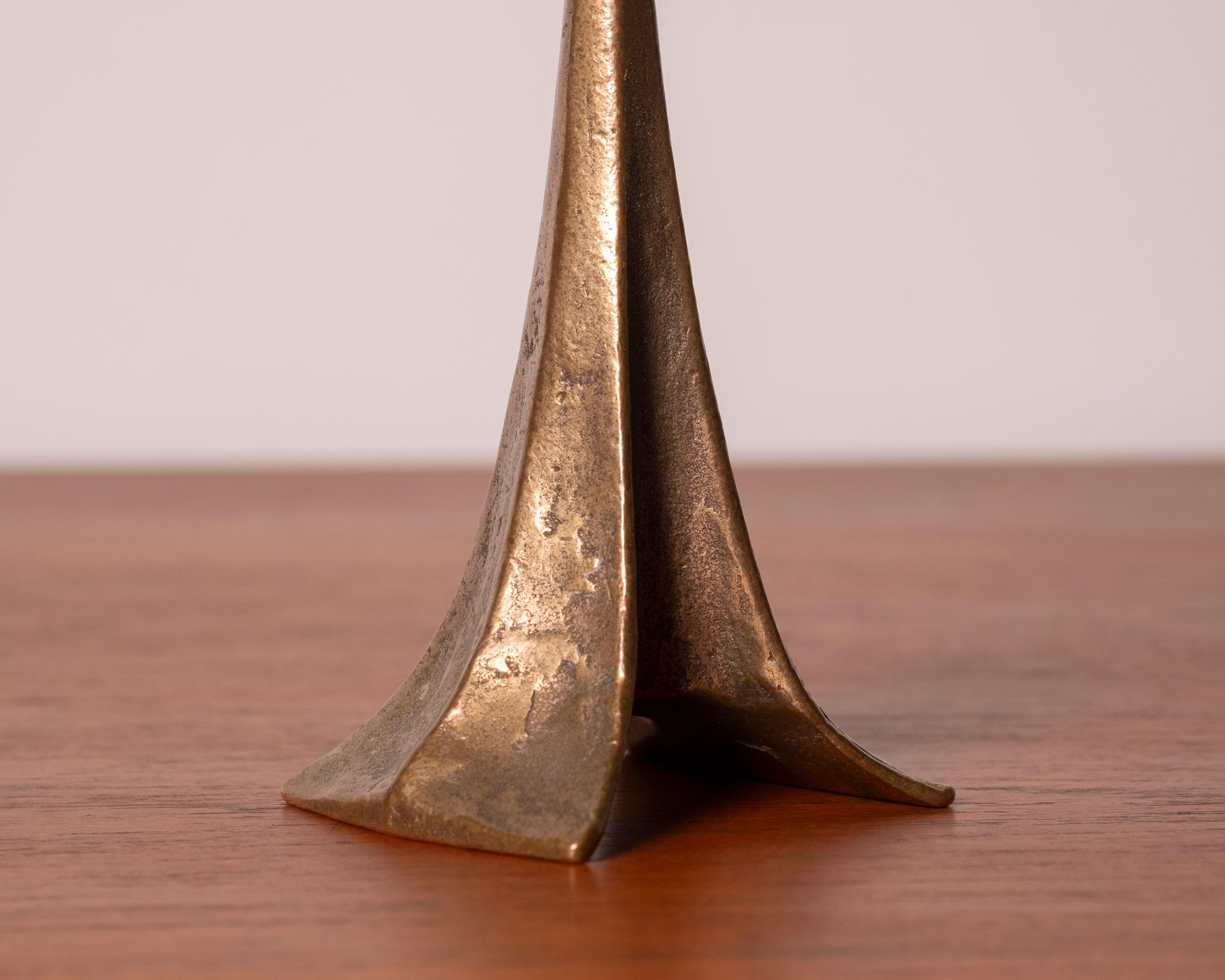 Michael Harjes Brutalistischer Kerzenständer aus Bronze, 1970er Jahre, Deutschland (Ende des 20. Jahrhunderts) im Angebot