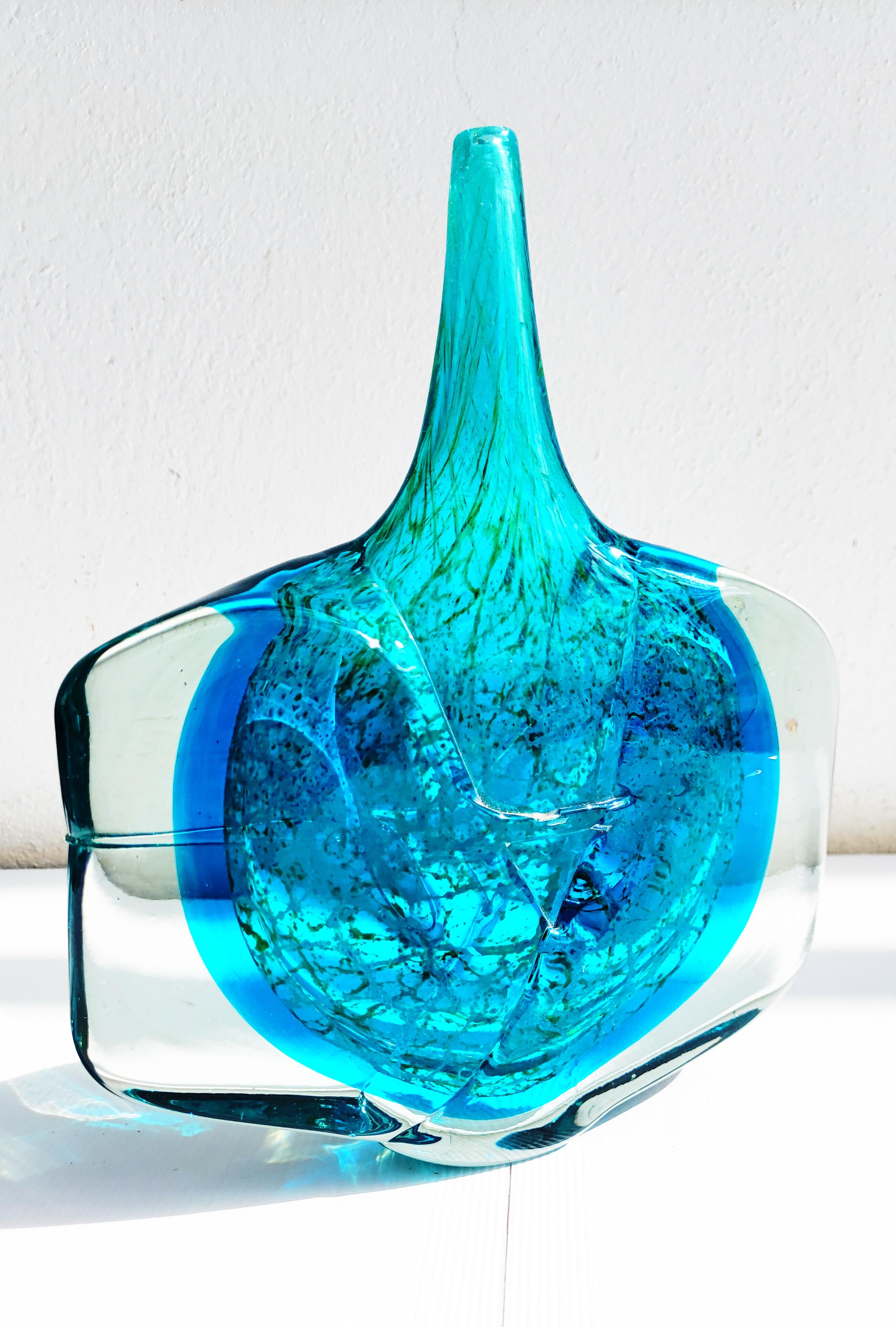 Michael Harris Fischkopfvase von Mdina Art Glass, Italien, 1970er Jahre im Angebot 5