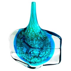 Michael Harris Fish Head Vase by Mdina Art Glass, Italy, 1970s