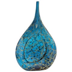 Michael Harris for Mdina Glass Wave Shape Bottle Vase:: daté de 1974