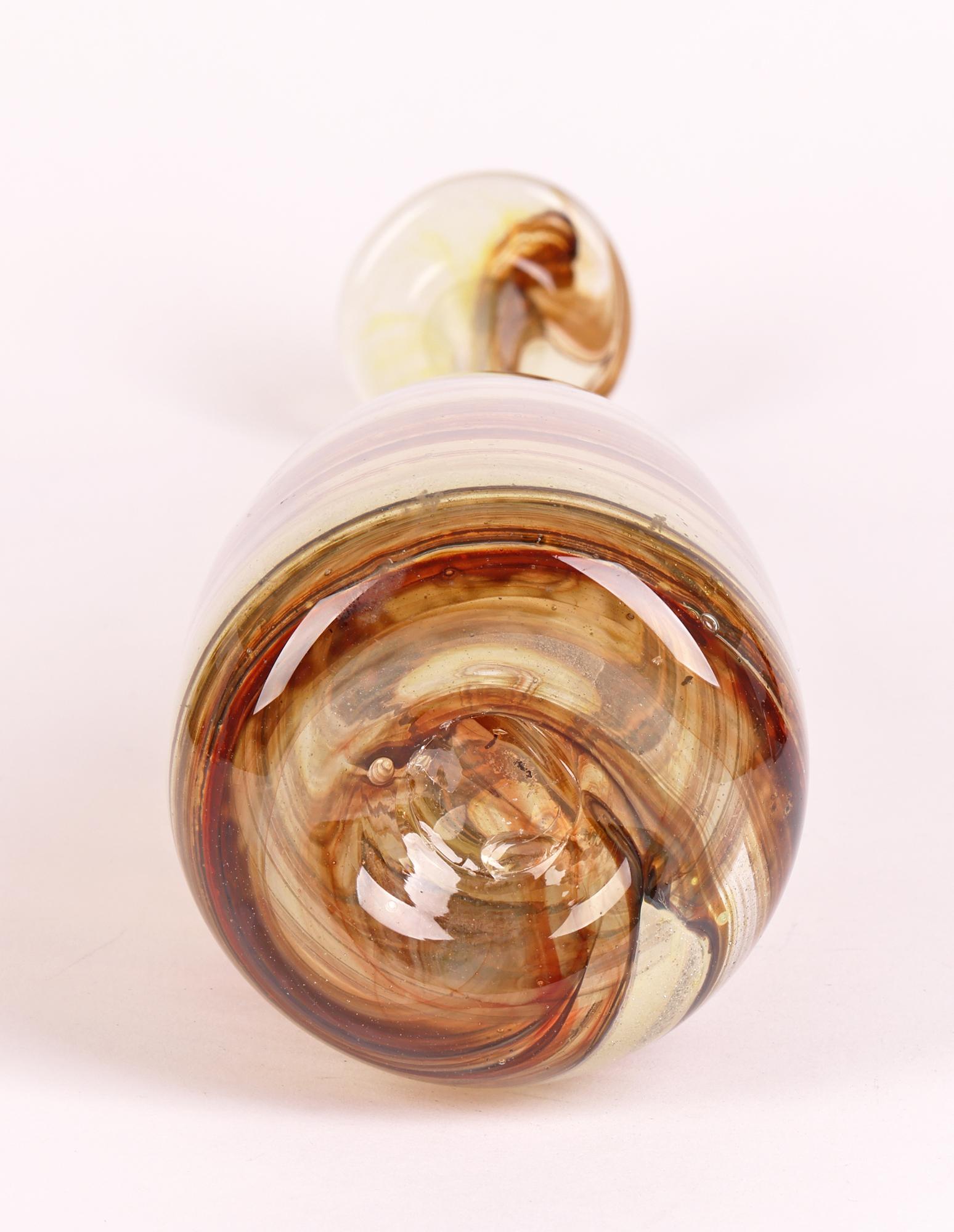 Michael Harris Isle of Wight Art Glass Bottle Vase 4