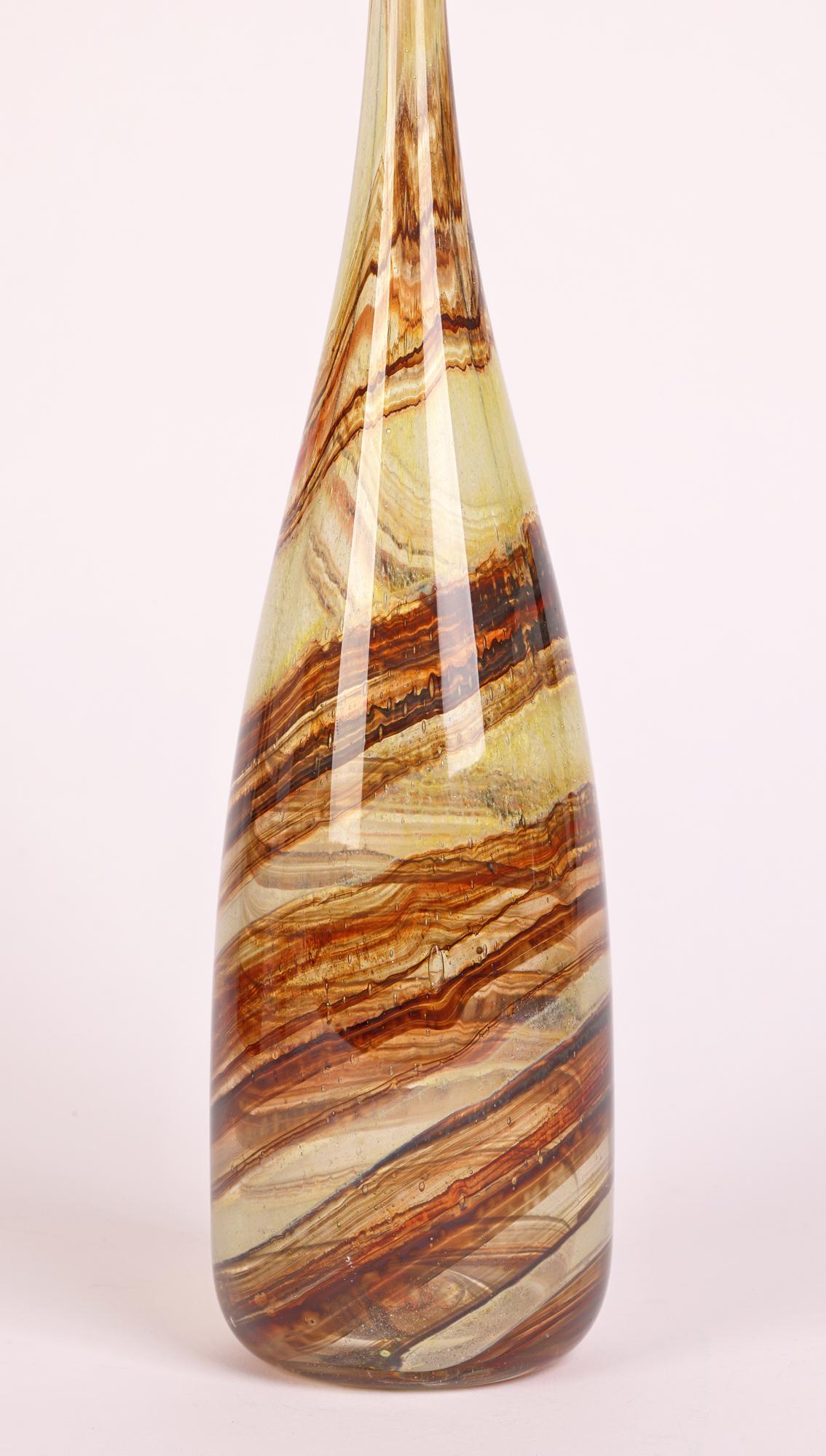 Modern Michael Harris Isle of Wight Art Glass Bottle Vase