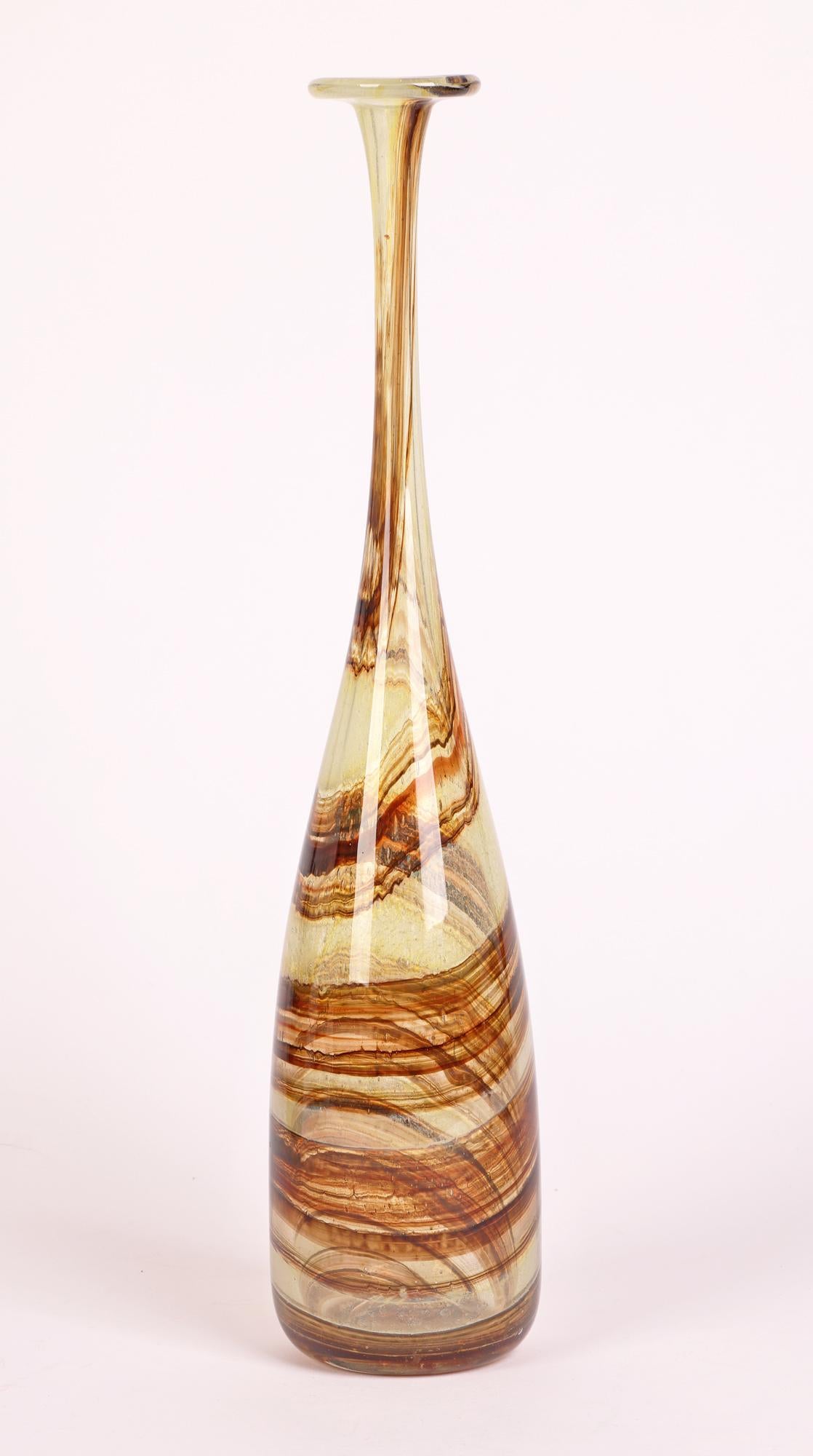 Michael Harris Isle of Wight Art Glass Bottle Vase In Good Condition In Bishop's Stortford, Hertfordshire