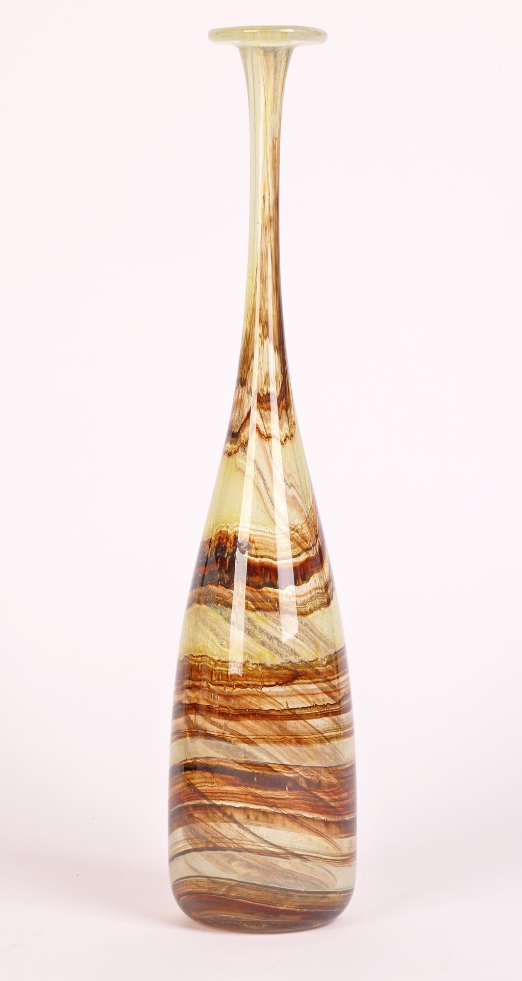 Michael Harris Isle of Wight Art Glass Bottle Vase 1