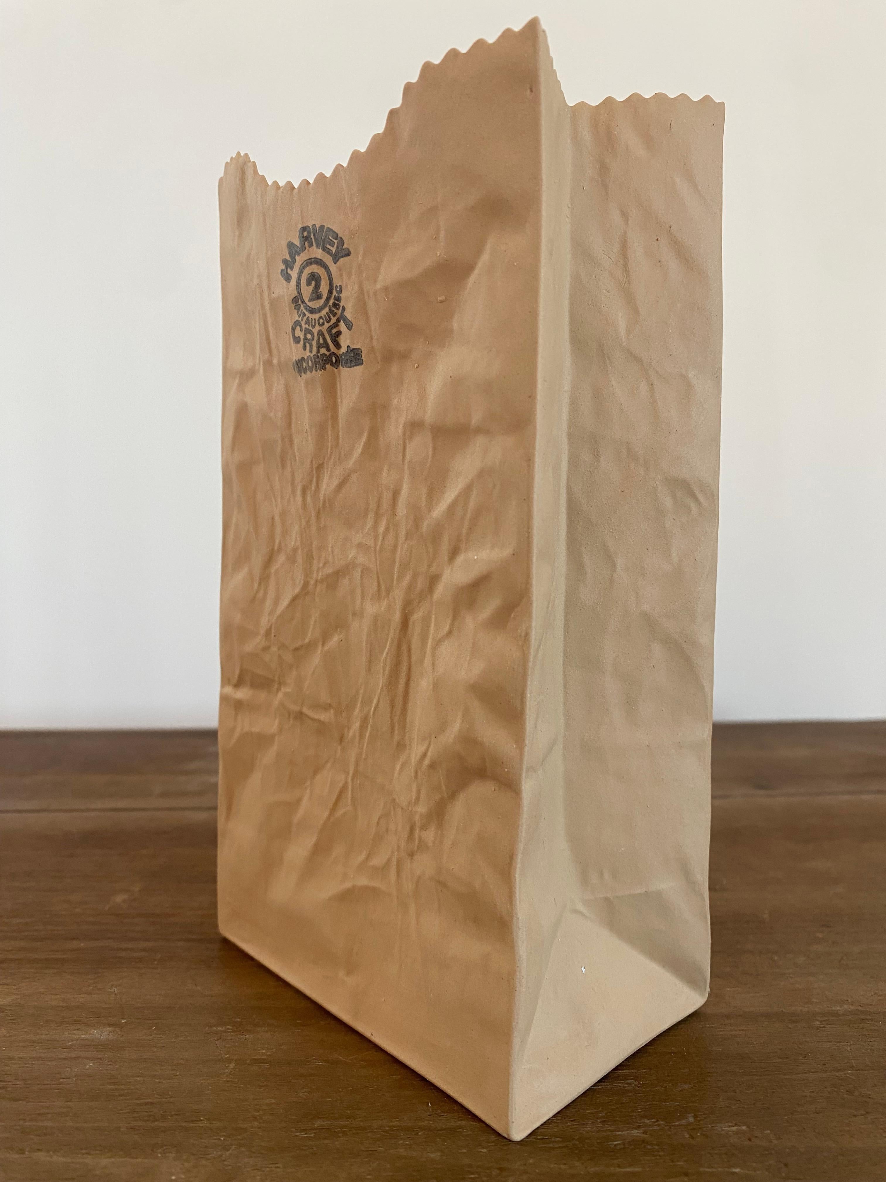 Michael Harvey Ceramic Brown Paper Bag Pop Art Sculpture, 1970s (Canada) im Angebot 6
