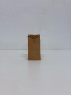 Michael Harvey Keramische braune Papiertüte Pop Art Skulptur, 1970er Jahre