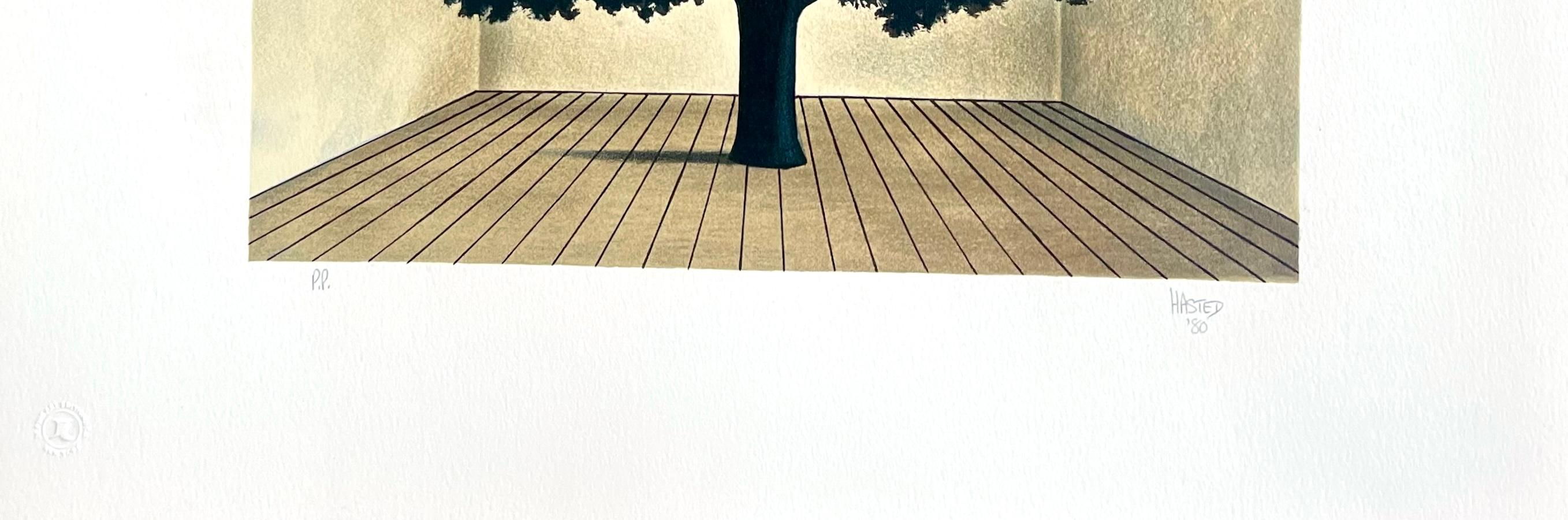 SONG OF PRAISE is an original hand drawn limited edition lithograph by the British artist, Michael Hasted printed using hand lithography on archival Somerset paper, 100% acid free.
SONG OF PRAISE is a surrealist composition portraying a curious