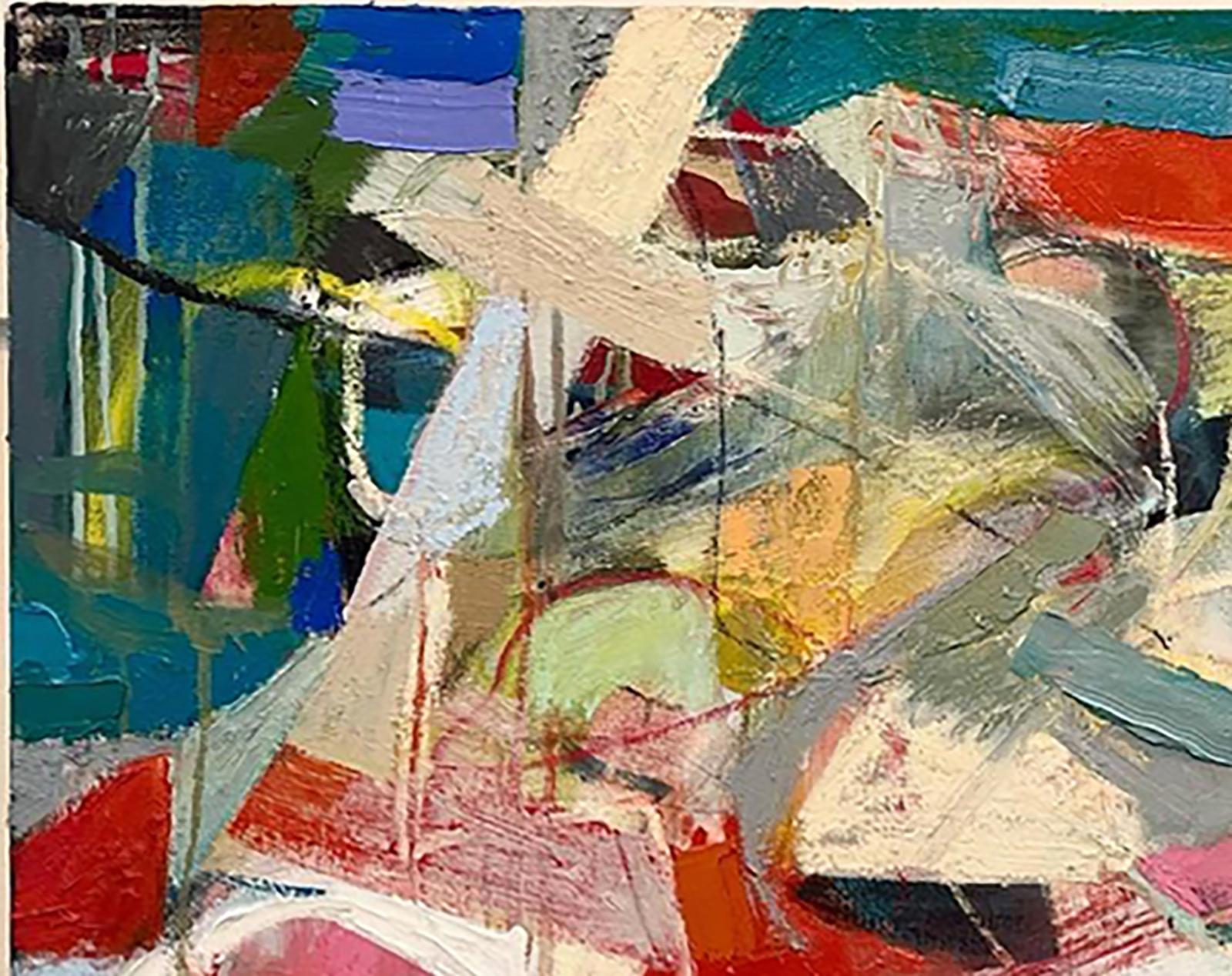 Michael Hedges „Studio Sunday“, Ölgemälde auf Leinwand (Expressionismus) im Angebot