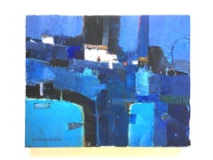 Blue Moorings - Animals, Painting, Nature, Countryside, farm, acrylic