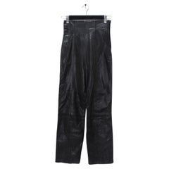 Retro Michael Hoban 1980s Black Leather Pants