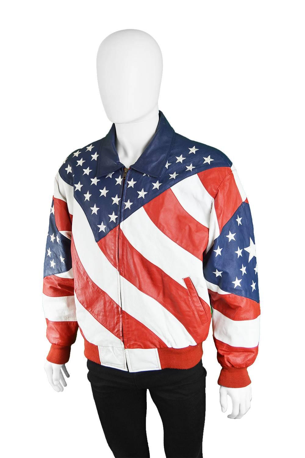 stars and stripes leather jacket