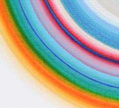 "Costa Del Sol I" Multi Colored Target Painting with Luminous Effect