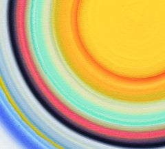 "Costa Del Sol IV" Multi Colored Target Painting with Luminous Effect