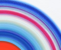 "Costa Del Sol X" Multi Colored Target Painting with Luminous Effect