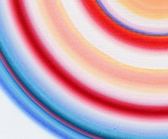 "Costa Del Sol XII" Multi Colored Target Painting with Luminous Effect