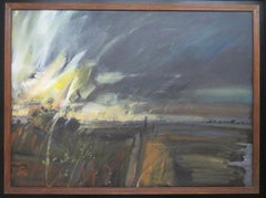 Original Large English Expressionist Landscape Oil Painting DARTMOOR DORSET