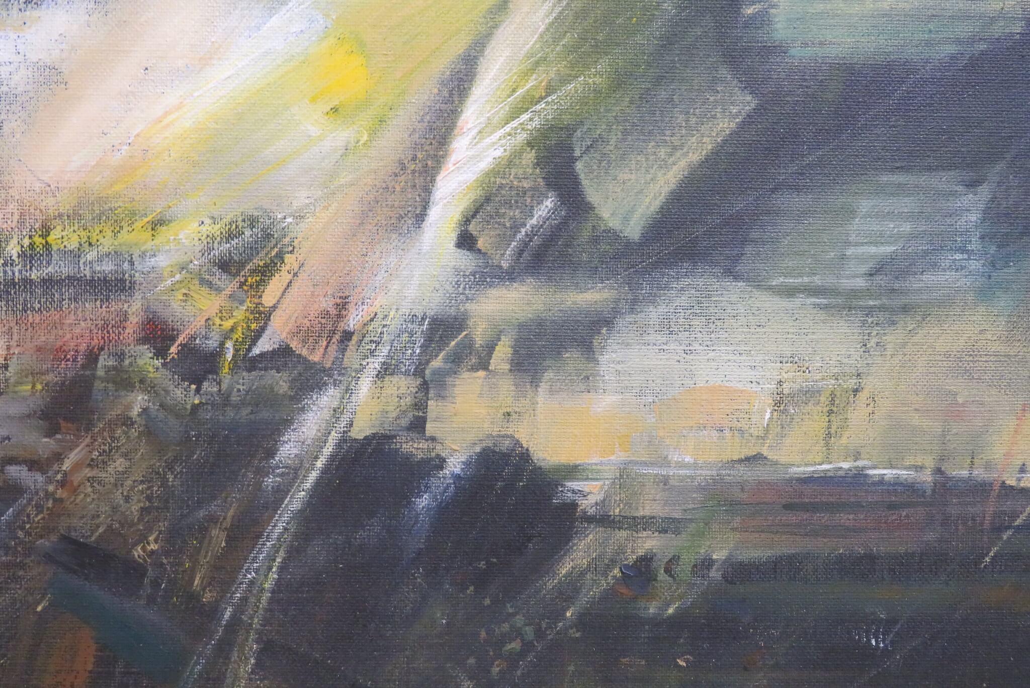 Original großes englisches expressionistisches Landschafts-Ölgemälde DARTMOOR DORSET im Angebot 2