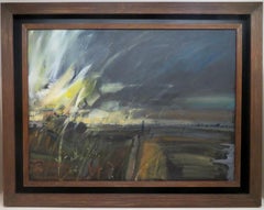 Original Large English Expressionist Landscape Oil Painting DARTMOOR DORSET