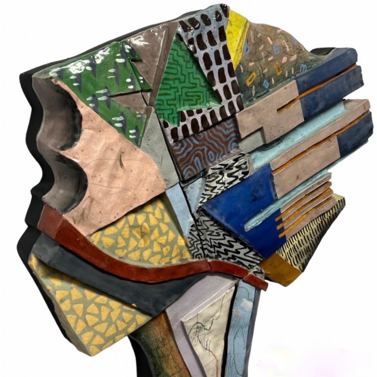 American Michael Hough Abstract Ceramic Wall Sculpture, 1990 For Sale