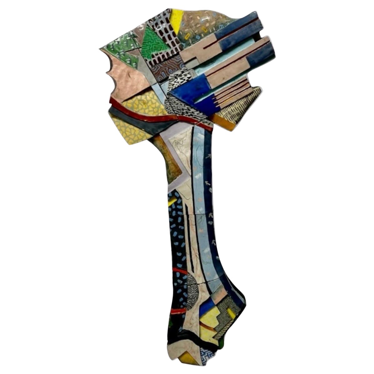 Michael Hough Abstract Ceramic Wall Sculpture, 1990