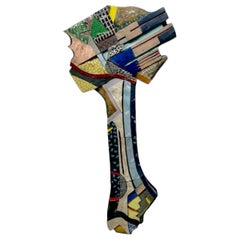 Michael Hough Abstract Ceramic Wall Sculpture, 1990