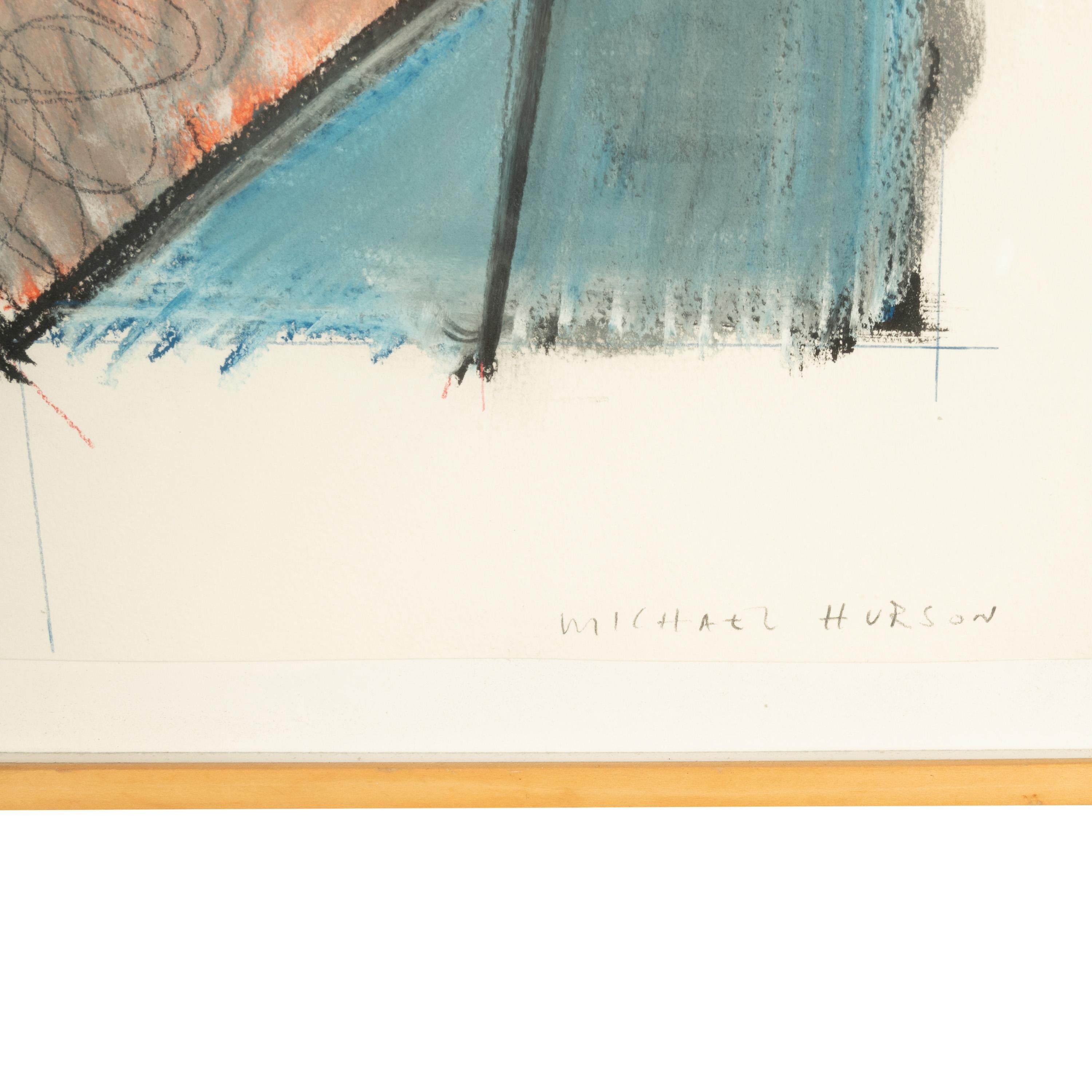 Pintura Cubista Americana Gouache y Pastel Retrato de Robert Lerner Chicago 1980 en venta 9