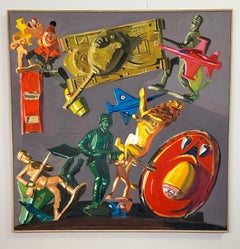 "Clowning Around" - Contemporary still life painting, oil on canvas