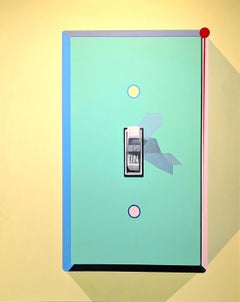 "Light Switch" Contemporary Pastel Toned Hyperrealist Still Life Painting