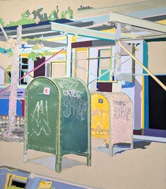 "Unopened Letters" Contemporary Pastel Toned Hyperrealist Urban Landscape