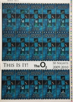 This Is It! Uncut 2009 Lenticular Concert Ticket Sheet Form 6,6A Michael Jackson