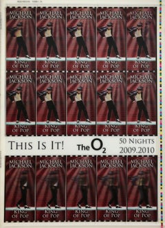 This Is It! Uncut 2009 Lenticular Concert Ticket Sheet Form 7,7A Michael Jackson