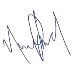 Michael Jackson signature with Certificate of Authenticity