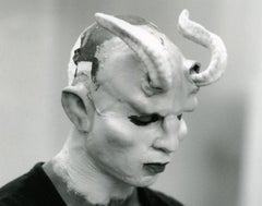 Satyr, Drawing Restraint 7, Matthew Barney Studio, NYC. B&W photograph.