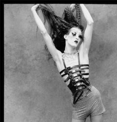 Kabuki Starshine, Wigstock, NYC.  Girlfriend Series. B&W Portrait Photograph