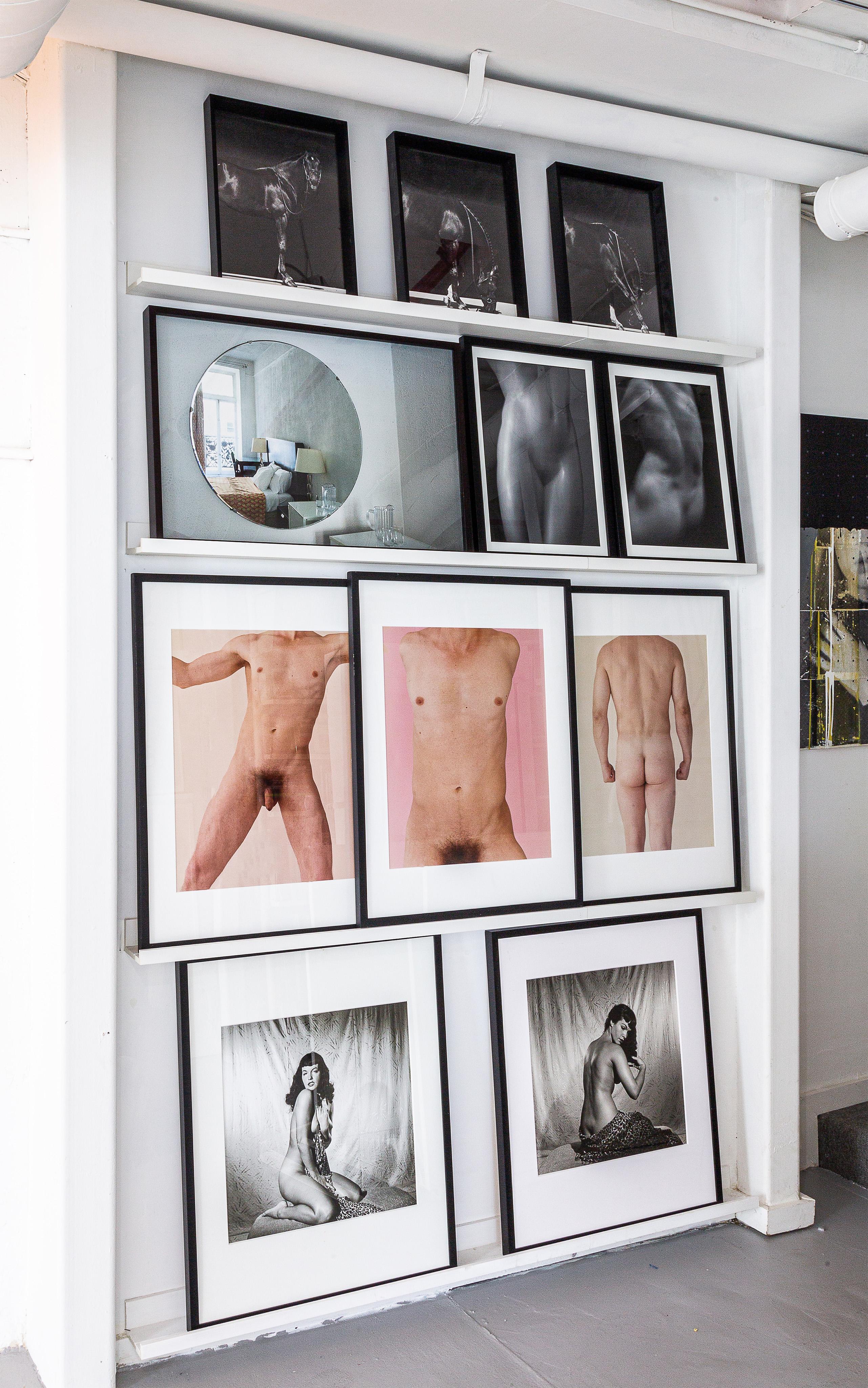 Kouros Pale and Back Diptych. Nude Photograph Limited Edition - Beige Figurative Photograph by Michael James O’Brien