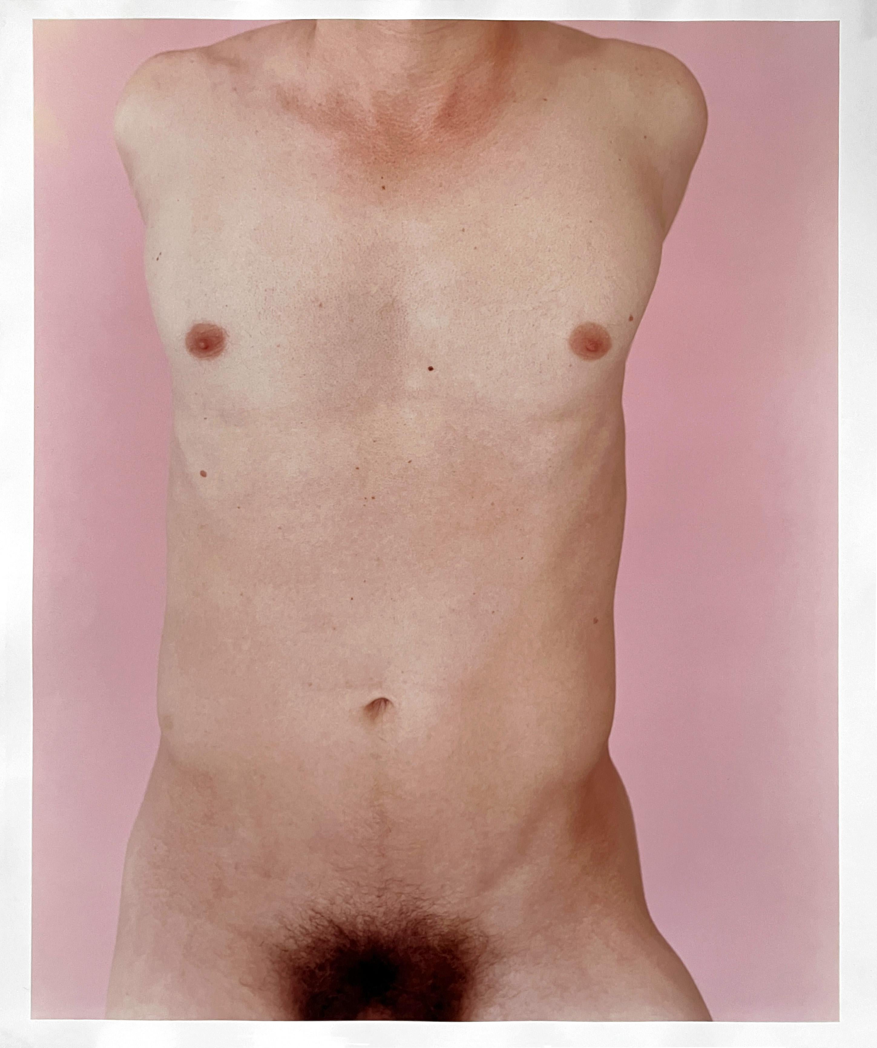 Kouros Torso rose et pâle, Diptyque. Photographie de nu. Édition limitée - Marron Figurative Photograph par Michael James O’Brien