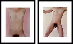 Kouros Torso Pink and Pale, Diptych. Nude Photograph. Limited Edition