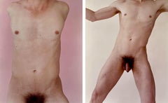 Kouros Torso Pink and Pale, Diptych. Nude Photograph. Limited Edition