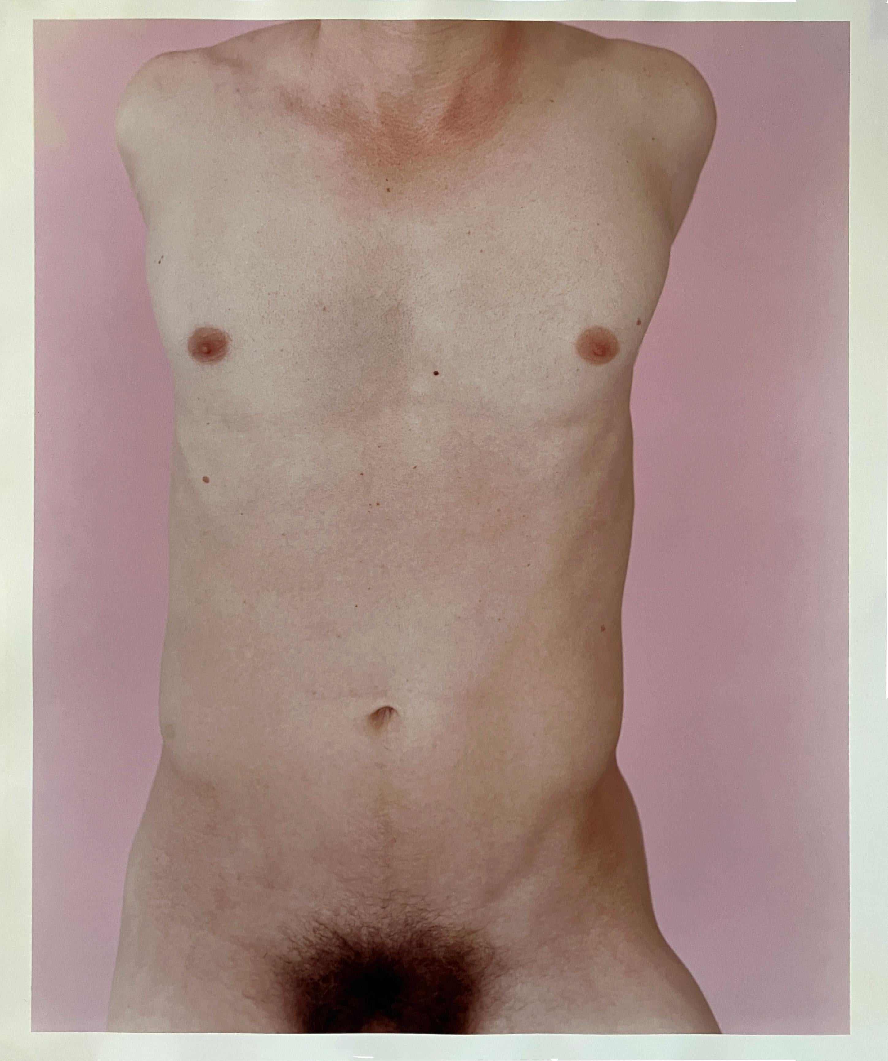 Michael James O’Brien Figurative Photograph - Kouros Torso Pink. Nude Photograph Limited Edition 