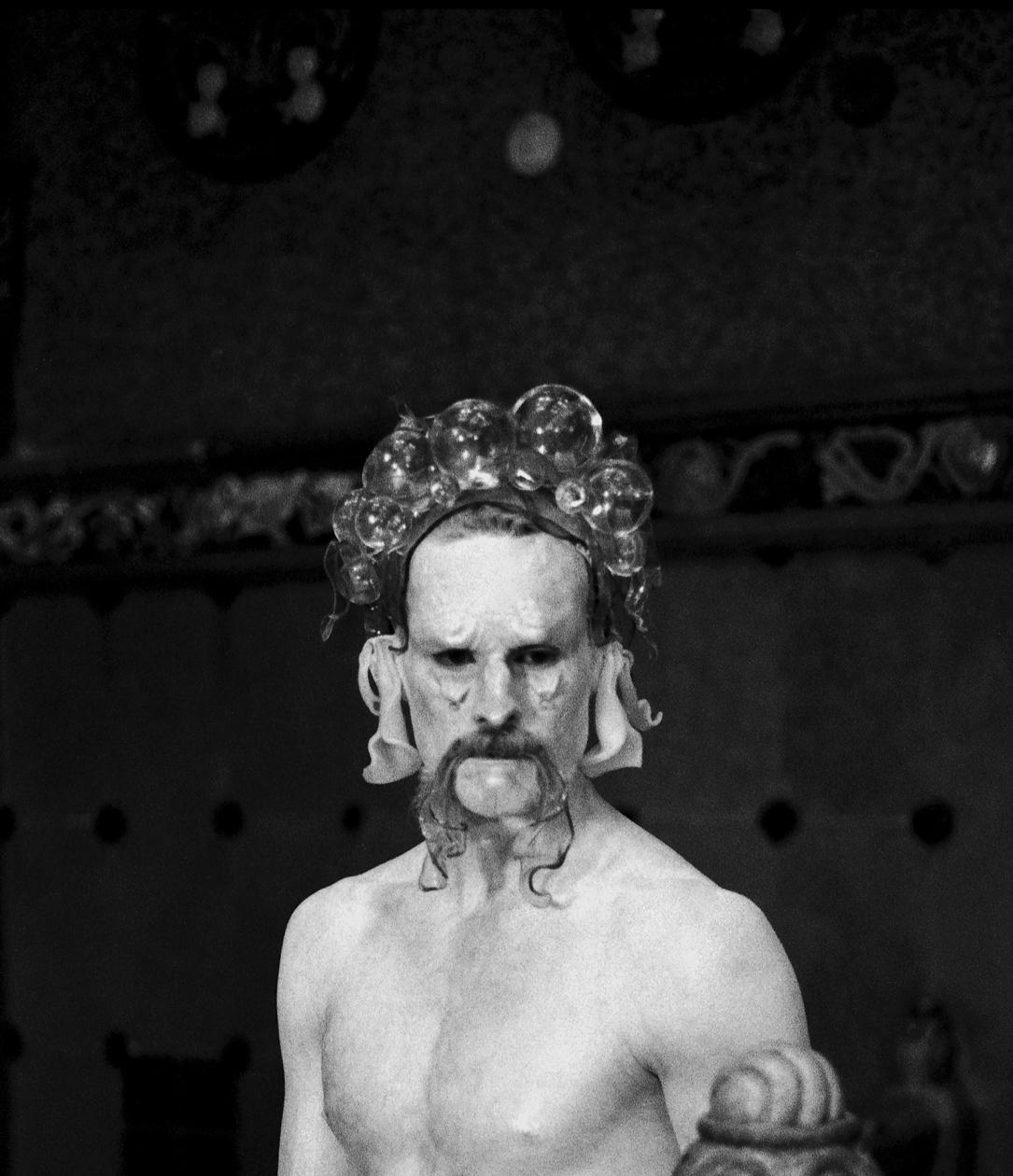 Matthew Barney, Cremaster 5, Gellert Bath House, Budapest, 1996, by Michael James O’Brien
Archival Inkjet Print on fine art paper
Paper size: 24 H x 17 W inches.
Image size. 17 H x 12.5 W inches with 2 inches of white borders around. 
Edition of 9 +