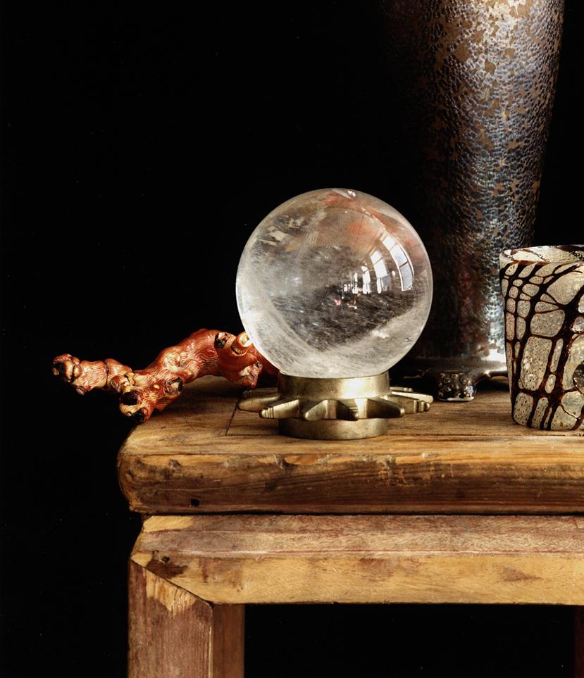 Still Life with a Coral Branch and a Crystal Globe, NYC. Color photograph - Contemporary Photograph by Michael James O’Brien