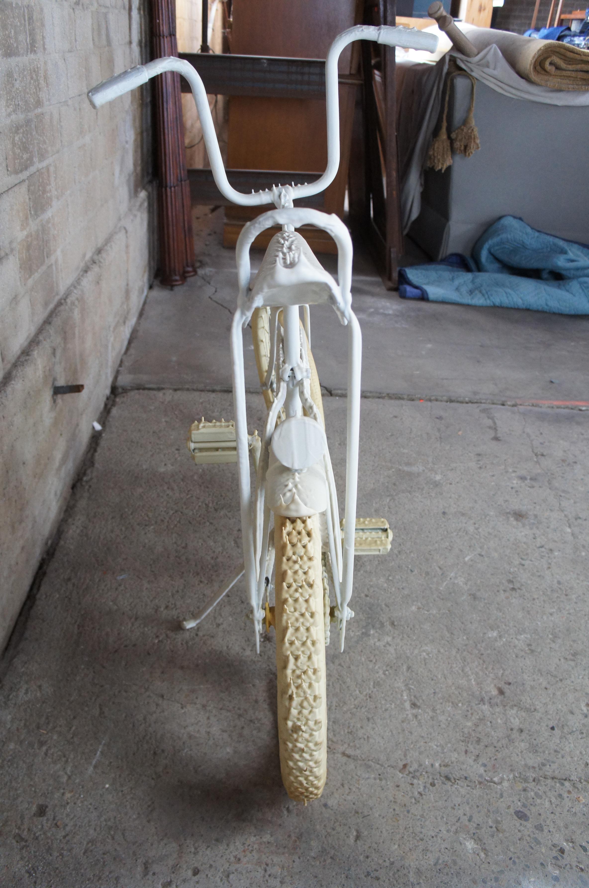 Michael Joaquin Grey White Latex Drip Bicycle Art Sculpture Exhibit Display 1