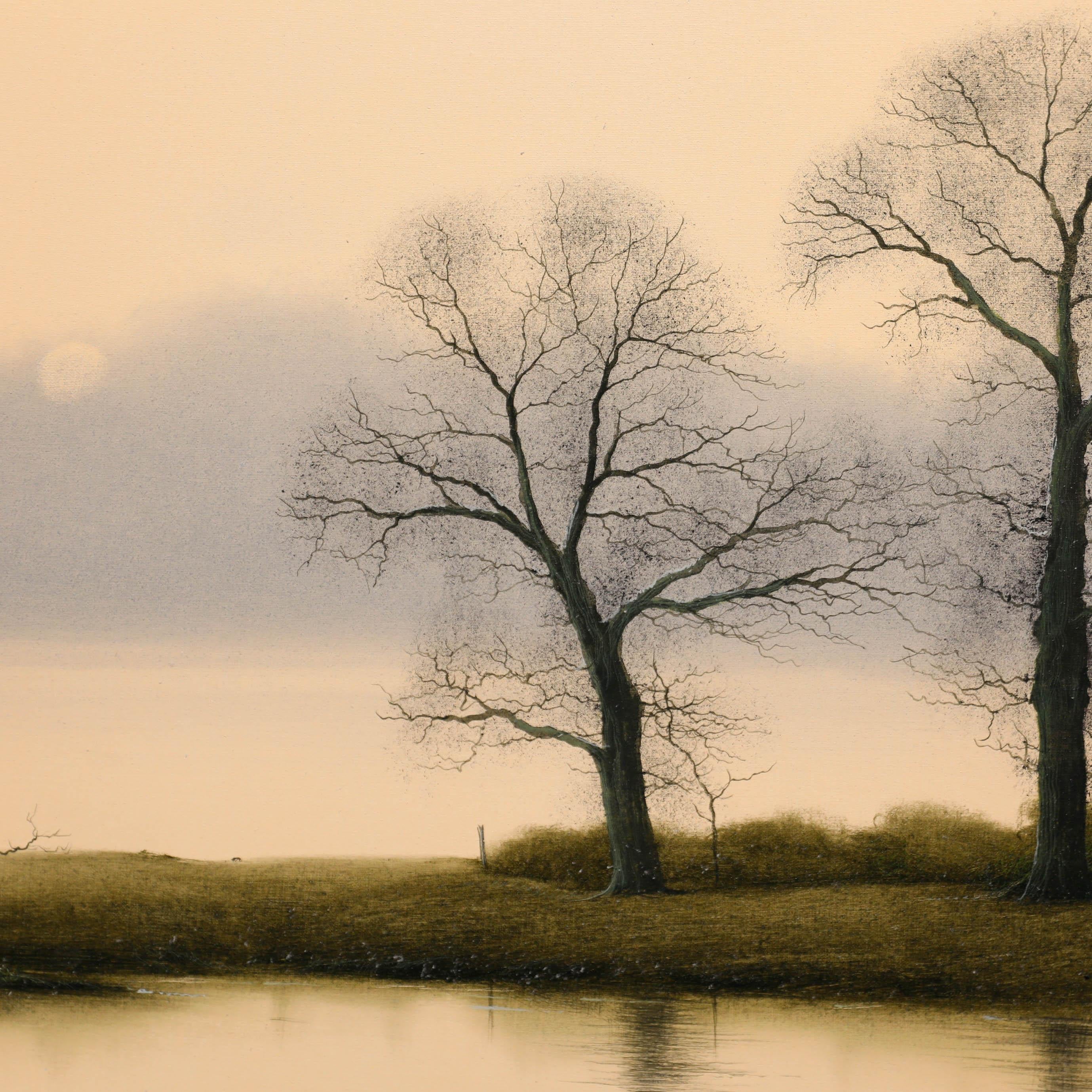 Michael John Hill (nato nel 1956) - Olio del XX secolo, Nebbia del mattino 3