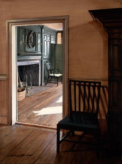 FeuerhundeModernes Acrylgemälde auf Tafel Gerahmt und signiert